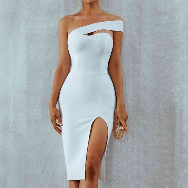 

wedding party elegant sleeveless womens dress bodycon split one shoulder strapless summer oversize, Black;gray