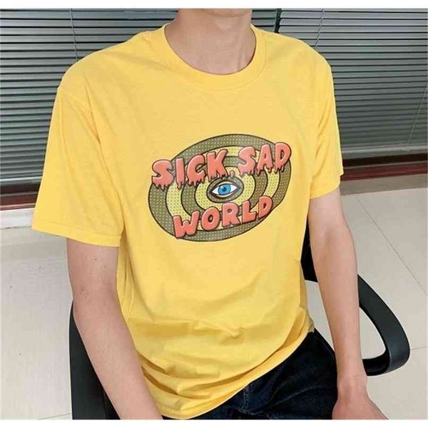 

sick sad world t-shirt men's fashion t-shirt summer short sleeve tees 210512, White