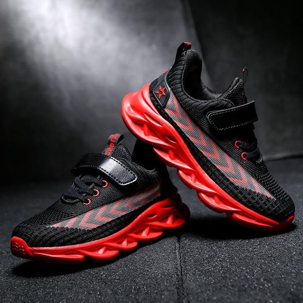 

athletic & outdoor spring/fall kids sneakers children shoes breathable boys casual girls trainer weave sport girl running gym, Black
