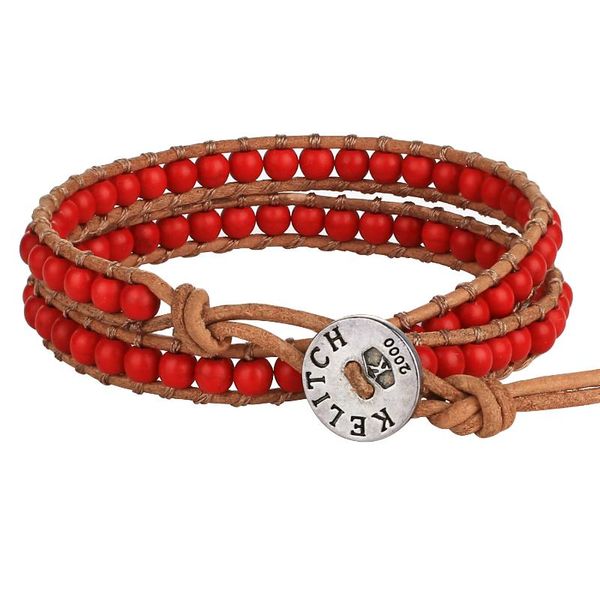 

charm bracelets kelitch 2021 red stone long for girls undefined women men anime friends femme bangles emo gift, Golden;silver