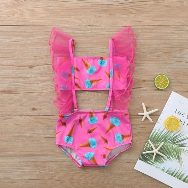

one-pieces toddler baby girls swimsuit one piece children swimwear swimming swimsuits childern summer beachwear bathing suit, Black