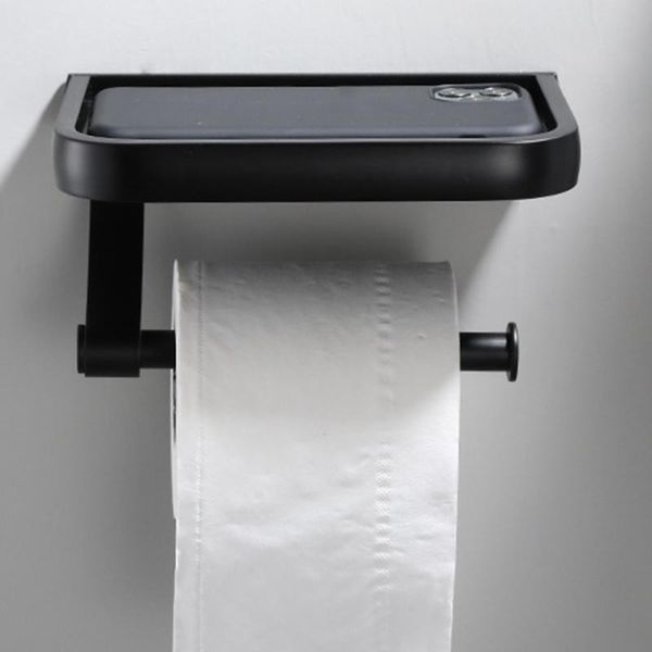 

toilet paper holders space aluminum single roll tissue holder wall mounted with tray kitchen bathroom accessories
