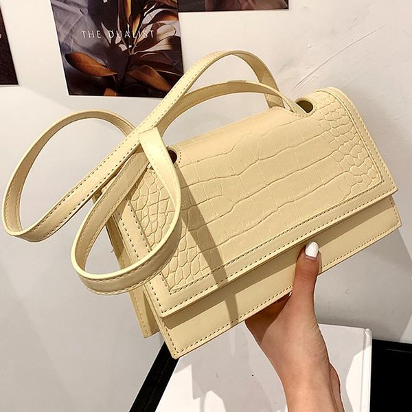

cross body alligator pattern pu leather shoulder underarm bags for women 2021 summer trend ladies fashion handbags handle bag
