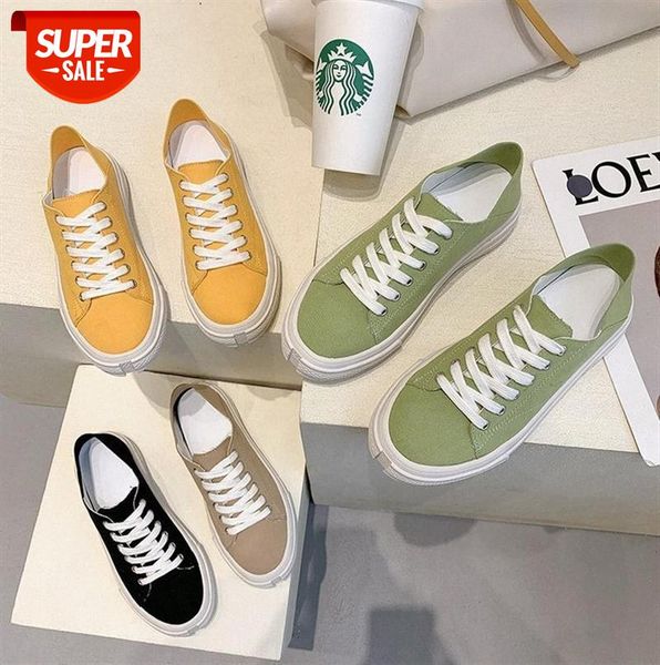 

thick-soled white shoes women's thin casual ins trendy canvas #tn27