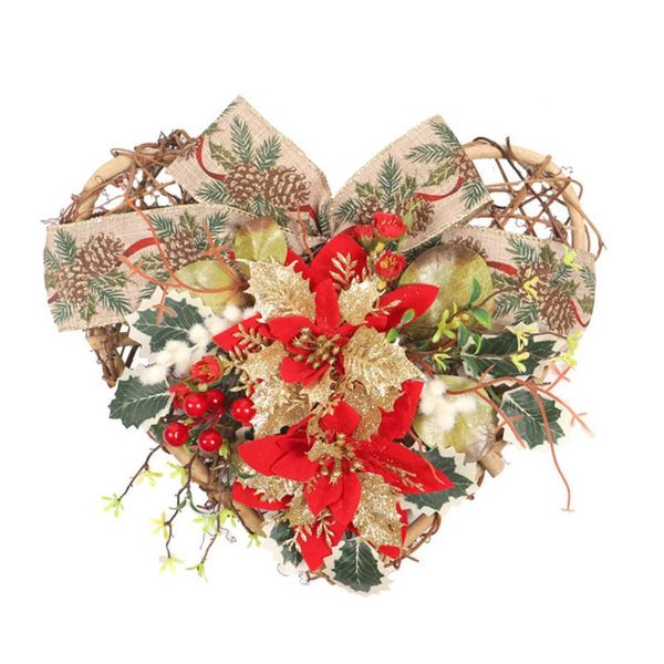 

hooks & rails 1pc luminous xmas wreath decor door hanging ornament festival