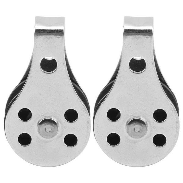 

2pcs marine pulley stainless steel bearing wheel tools ship yacht hardware kayak canoe boat anchor trolley kit rafts/inflatable boats