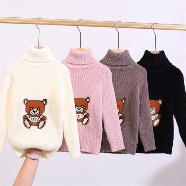 

boys and girls sweater winter clothes kids fashion knitted clothing children shirts infant costum cold 211104, Blue