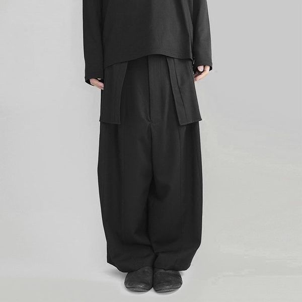 

men's pants customizable long black big pocket slacks