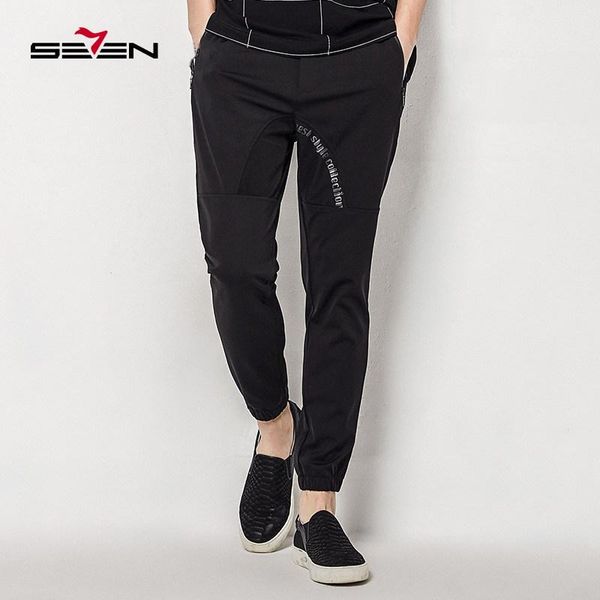 

men's pants high elastic casual fashion quality straight harem sports jogger trousers s12s80030, Black