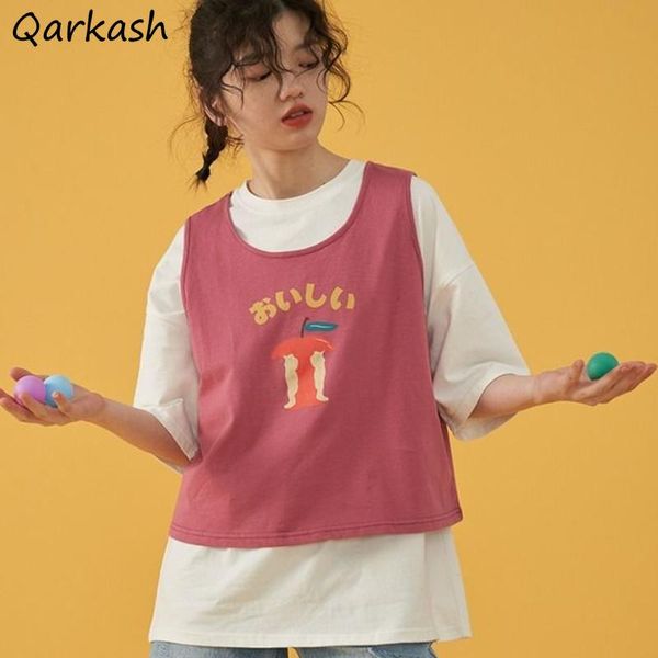 

women's t-shirt t-shirts women summer korean style retros loose bf short sleeve sweet cute print college student all-match casual biker, White