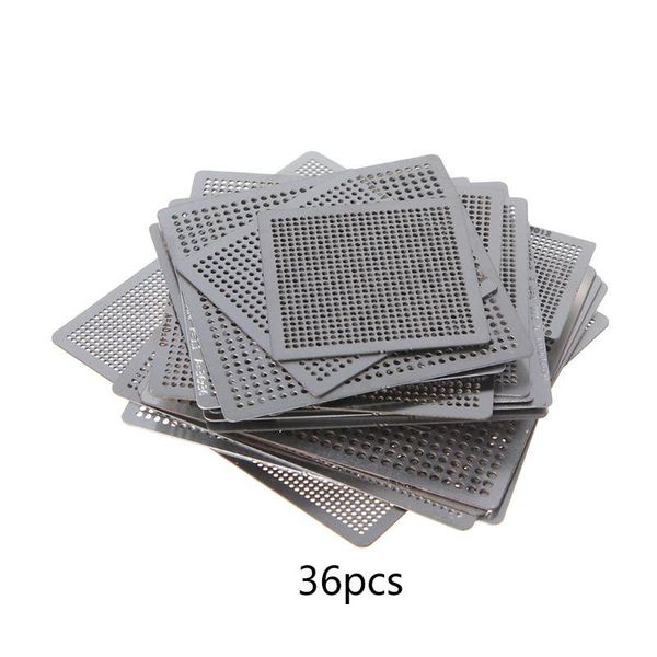 

36pcs/set bga reballing stencils universal steel stencil for smt smd motherboard drop cell phone repairing tools