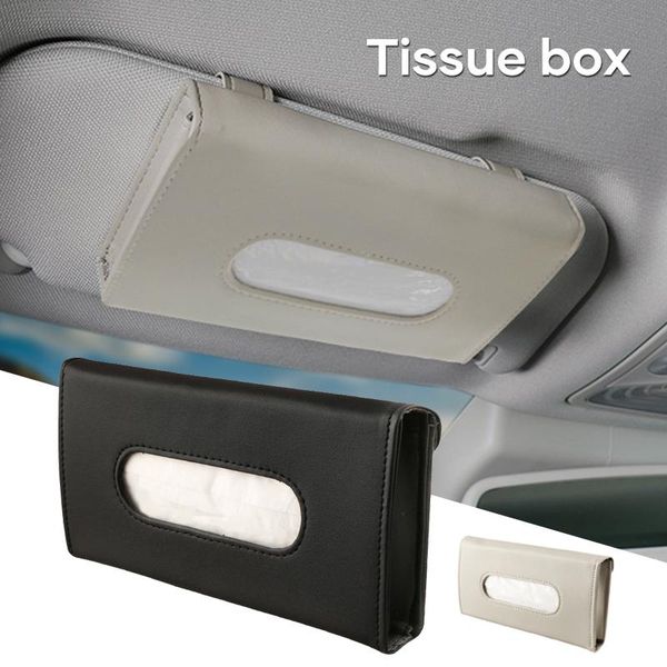 

storage bags universal car sun visor paper holder pu tissue handkerchief box container fas6