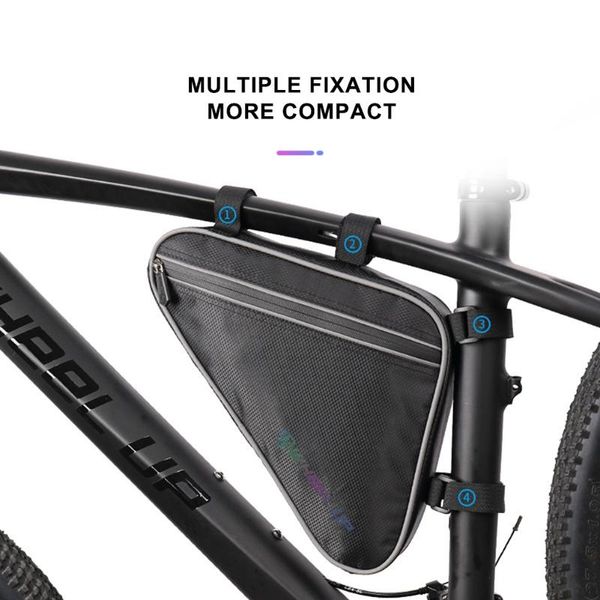 

bicycle front beam triangle bag mountain bike waterproof dirt-resistant zipper storage bags