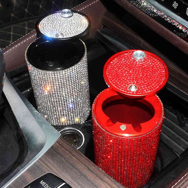 Neue Mode Kristall Strass Auto Aschenbecher Tragbare Tasse Halter Metall mit Diamant Auto Aschenbecher Hochwertige Geschenke