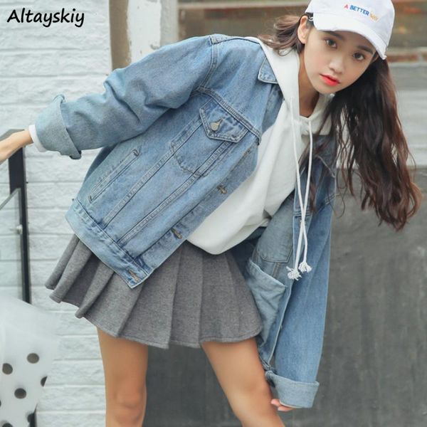 

jackets women spring ladies denim coat classical jacket slim fit chic coats long sleeve casual female lovely outwear women's, Black;brown