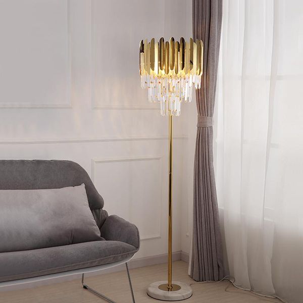 

floor lamps standing lamp for living room bedroom gold led home lighting indoor light fixtures decoration crystal