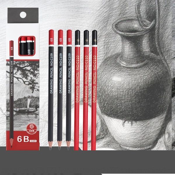 

nimy art 2b student 345678910b log painting s set sketch art 2b student drawing cil pencil 345678910b log drawing sketch pen set, Black;red