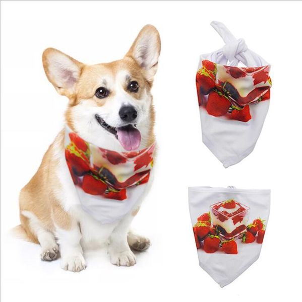 

dog apparel heat transfer blank triangle scarf pet saliva towel