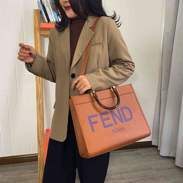 

handbag tote bag women's large capacity portable 2021 fashion shoulder popular solid color letter messenger, Black;red