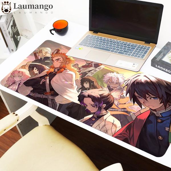 

mouse pads & wrist rests gaming lapgamer big non-slip mat computer table gamers accessories demon slayer pc keyboard pad