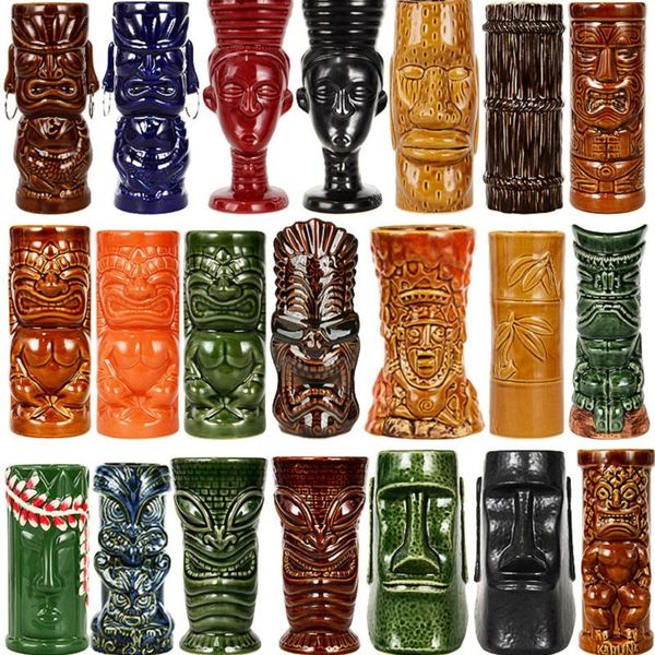

mugs hawaii tiki cocktail cup beer beverage mug wine ceramic easter islander
