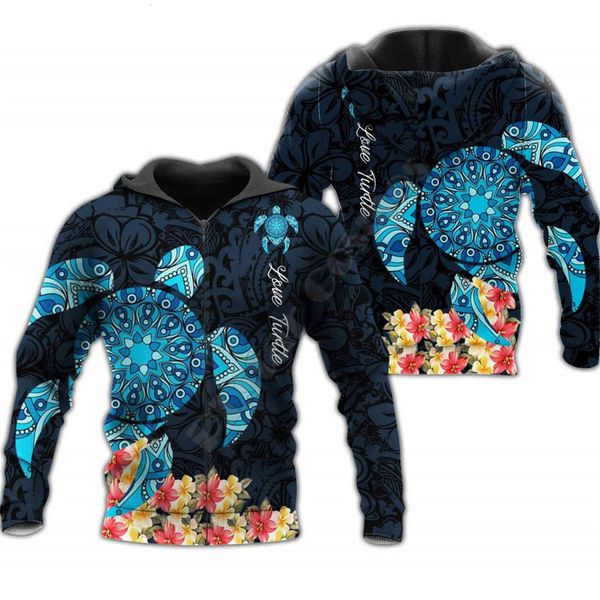 

women's hoodies & sweatshirts hooded hoodie stamina 3d, sea turtle pattern and hibiscus, fashion sweater, direct upload 44ce, Black
