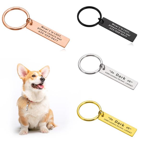 

dog tag,id card personalized pet id tag engraving anti-lost identification customized name puppy collar cat tags supplies