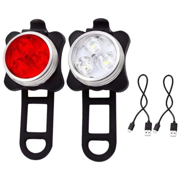 

bike lights usb charging safety warning light waterproof bright led bicycle headlight taillight rear tail