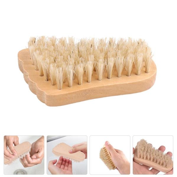 

nail brushes 1pc foot sole scrubber brush wooden manicure art tool, Yellow