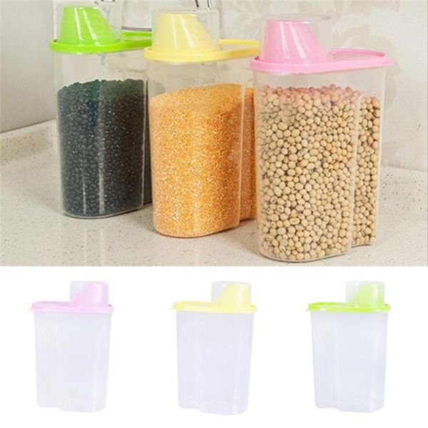 

storage bottles & jars cereal dry food container airtight leakproof bottle with locking lids for flour sugar rice j20