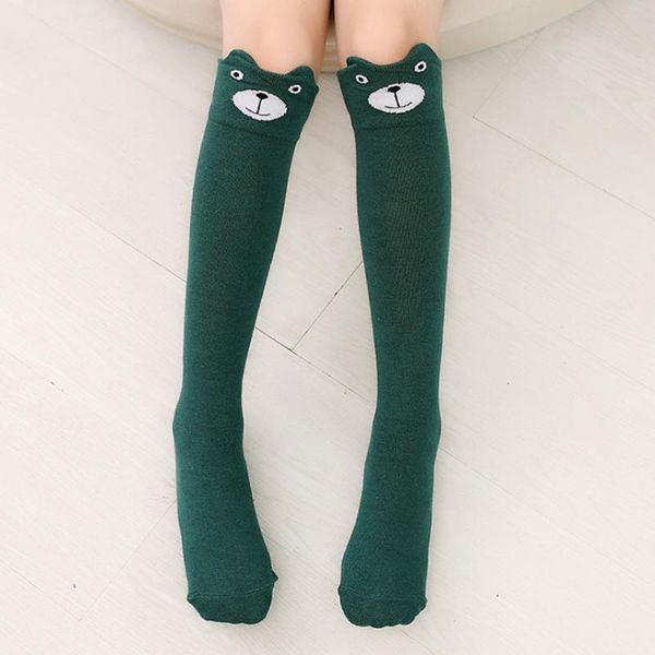 

footies 1pair toddler baby kids girl children knee highs mid-calf length stocking legging soft cotton stockings for 3-12y, Blue