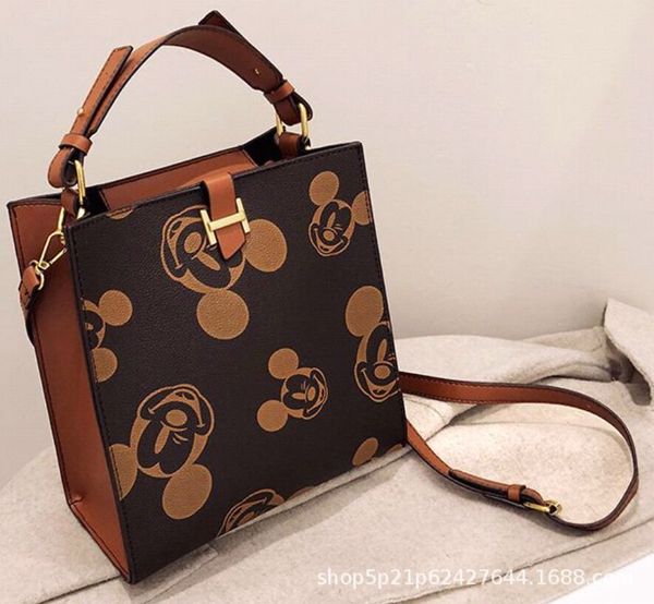 

printed bucket women's bag 2021 korean fashion large capacity versatile ins net red one shoulder msenger bag