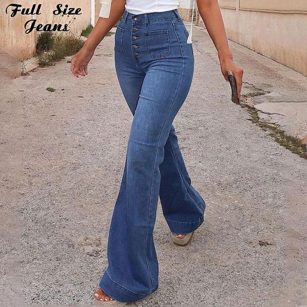 

plus size button up slim skinny dark blue flare denim pants 2xl vintage indie clothes aesthetic mid waist wide leg bell bottoms women's