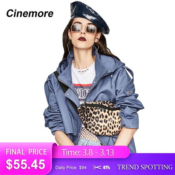 

cinemore 2021 spring autumn women's trench coat hooded loose cloth oversized belt lapel colla casual femme outerwear ya7027 coats, Tan;black