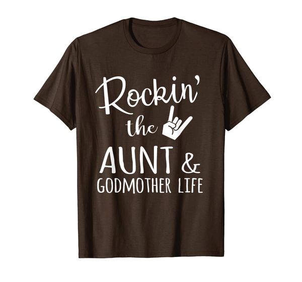 

rockin' the aunt and godmother life tshirt - fuuny gift t-shirt, White;black