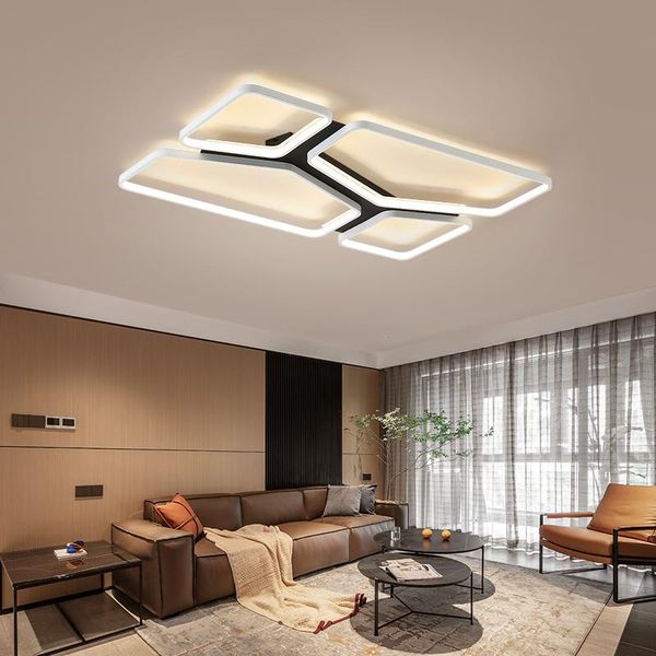 

chandeliers rectangle/square surface mounted modern led chandelier for living room bedroom study indoor ceiling fixture