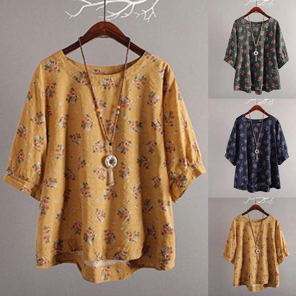 

women's t-shirt summer casual tee short sleeve women t-shirts flower print street female o-neck loose plus size pullover #gm, White
