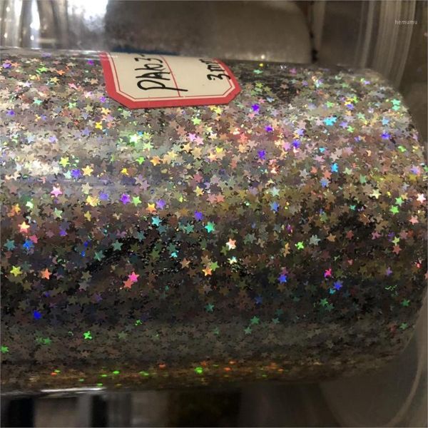 

50g/bag holographic glitter gold/silver/3/4pointed star iridescent confetti pastel for nail art crafts 2mm 3mm1, Silver;gold