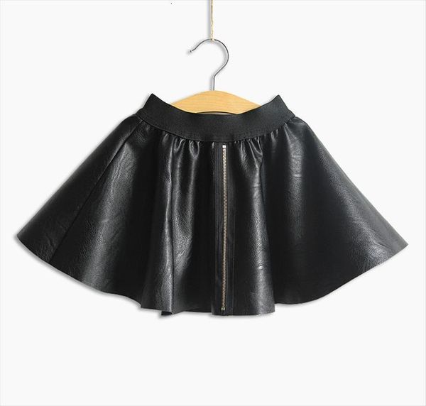 

spring autumn girls kids leather women skirts pu comfortable cute baby clothes children clothing, Blue