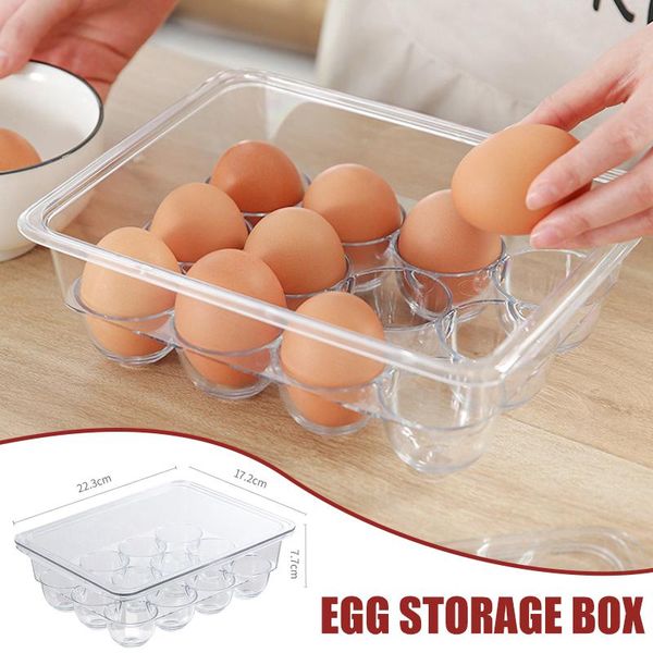

egg fresh-keeping box transparent fresh with lid can be superimposed plastic refrigerator storage household bottles & jars