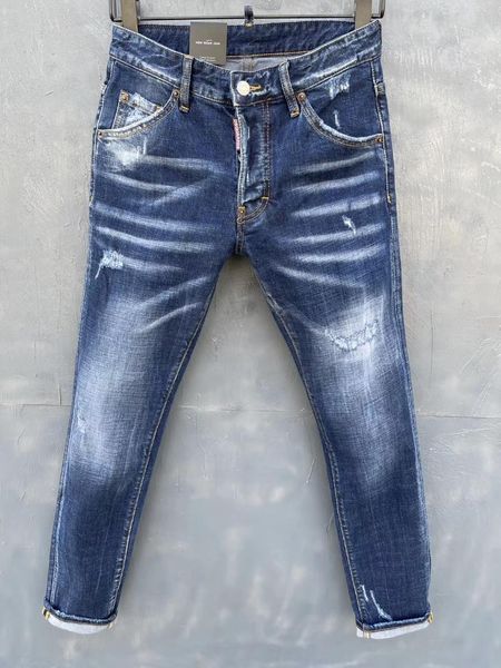

men's jeans pants design cool men slim denim trousers blue hole for 050