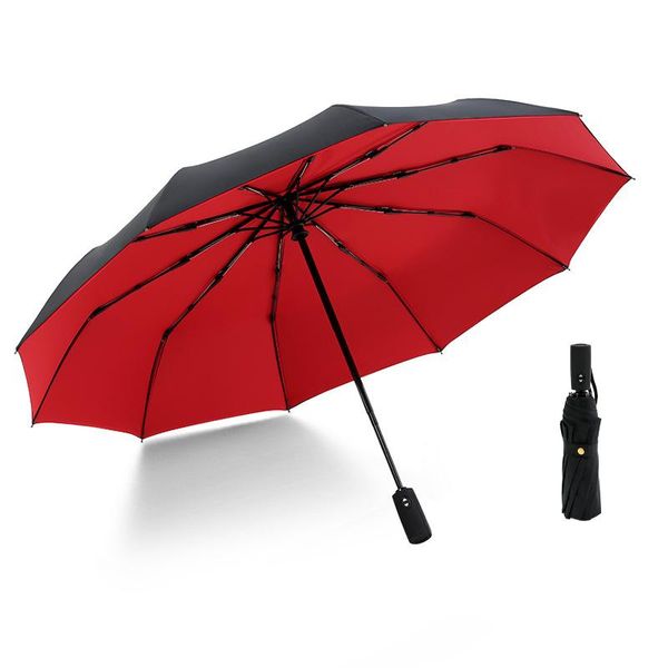 

umbrellas wind resistant automatic folding umbrella female male ten bone car luxury large business men rain women gift parasol