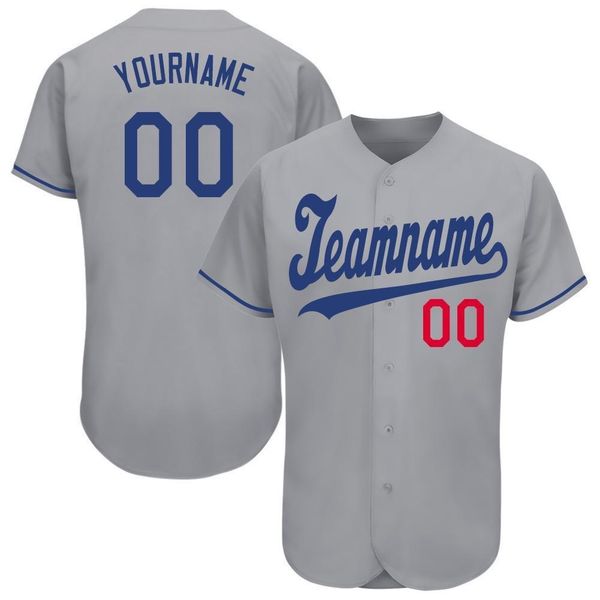 

custom gray royal-red-009 baseball jersey, Blue;black