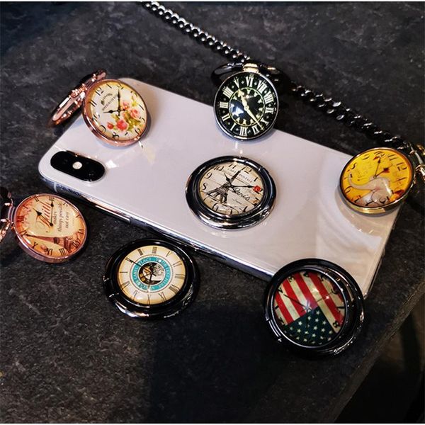 

cell phone mounts & holders vintage flag ring mobile stand holder for 12 pro huawei smart round car mount