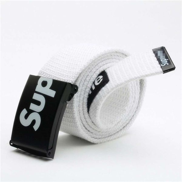 

men's and women's fashion brand canvas student casual lovers white personality youth trend korean pants belt, Black;brown