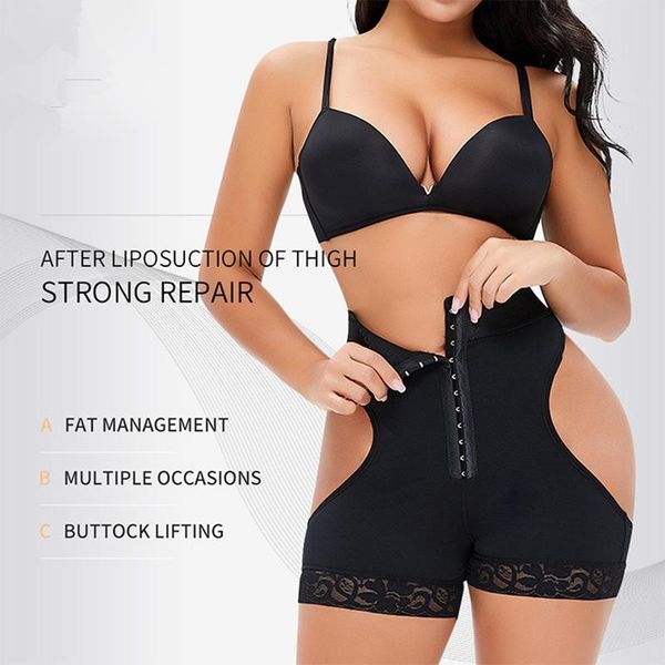 

women's shapers fashion women high waist trainer body zip shaper panties tummy belly control slimming wholesale shapewear girdle underw, Black;white