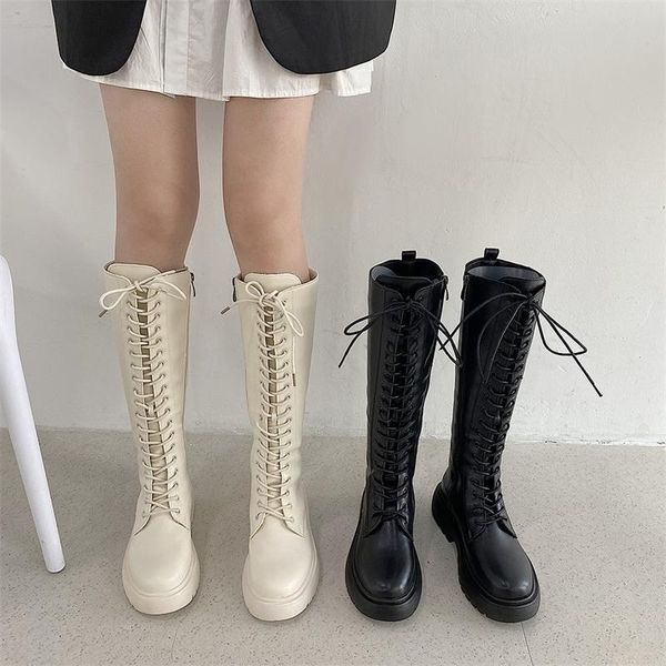 

boots chivalry women's autumn and winter 2021 tall thin small knee long, Black