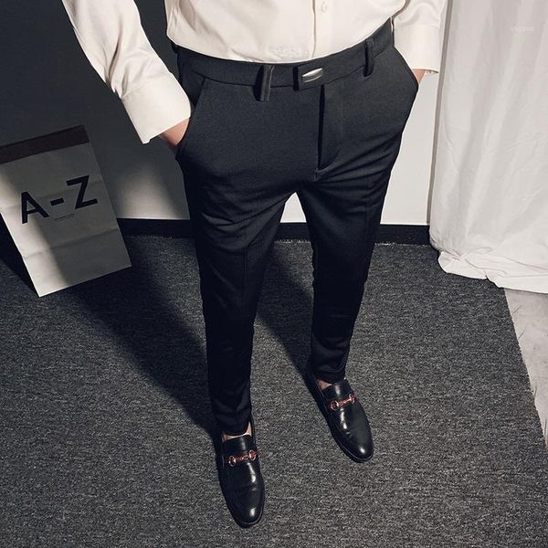 

men's suits & blazers business suit pants casual fashion slim formal spring and summer work 28-36, White;black