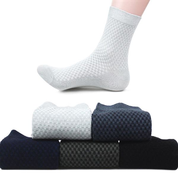 

men's socks 5 pairs/lot bamboo fiber men breathable casual and comfortable, Black