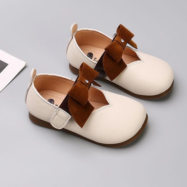 

first walkers children's shoes girls square head leather 2021 beef tendon soft sole princess girl baby bow single